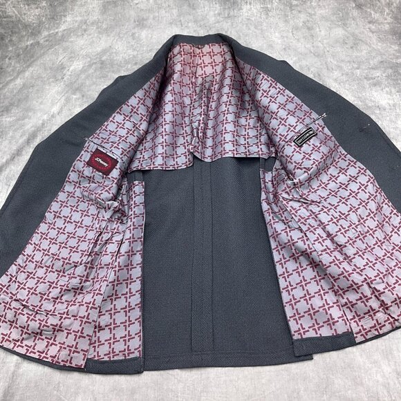 JCPenney Blazer Men 36 Gray Poly Texture Knit 60s 70s Suit Jacket VTG‎ USA - Picture 10 of 15